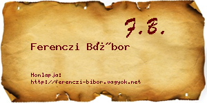 Ferenczi Bíbor névjegykártya